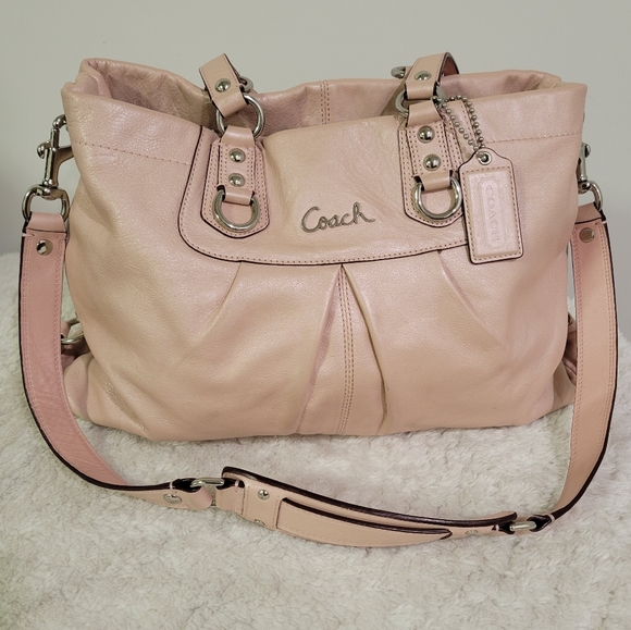 COACH Ashley Leather Carryall Satchel Handbang - Picture 3 of 16